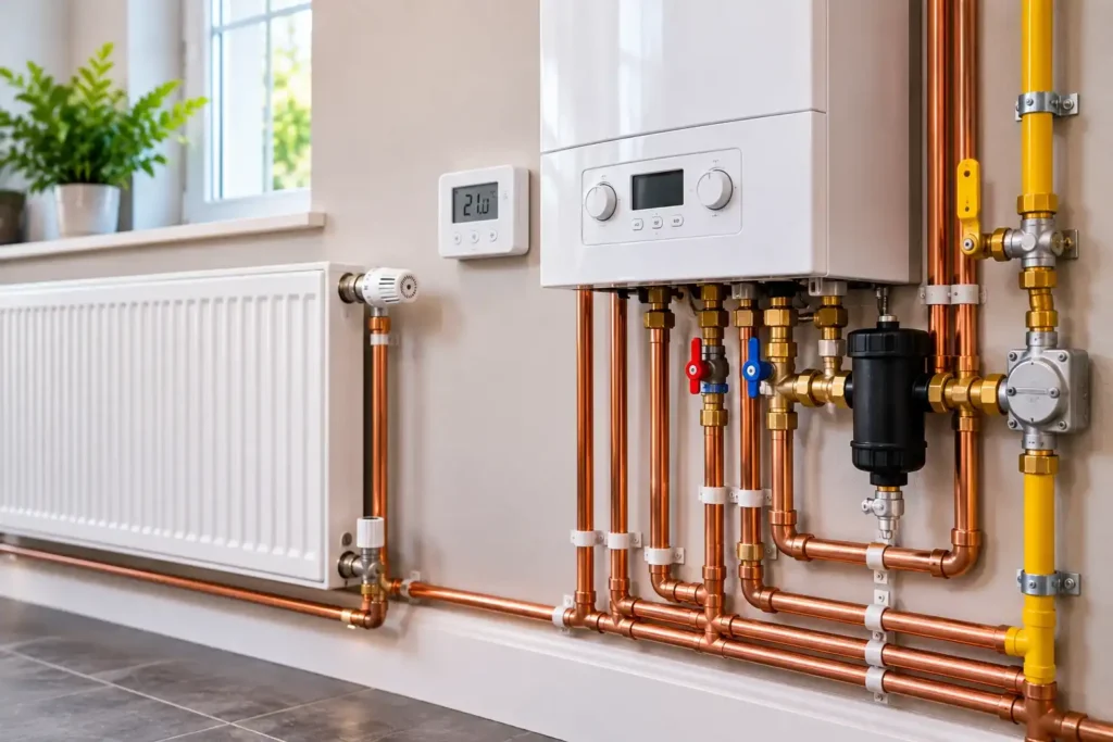 Modern Home Heating Installation