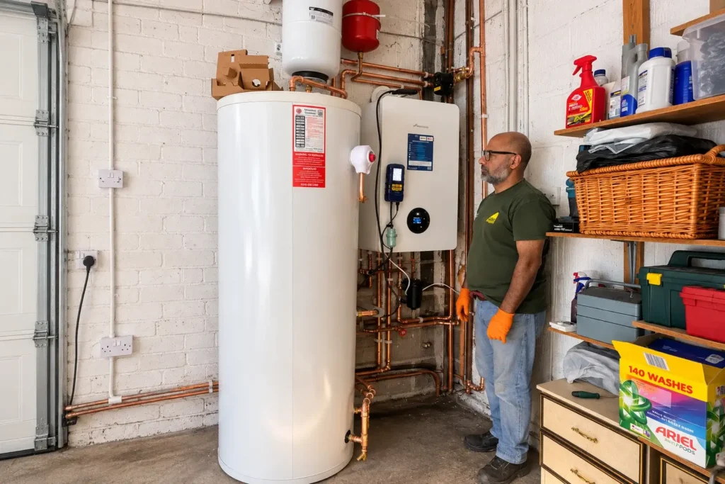 Panoramic Garage Boiler Installation